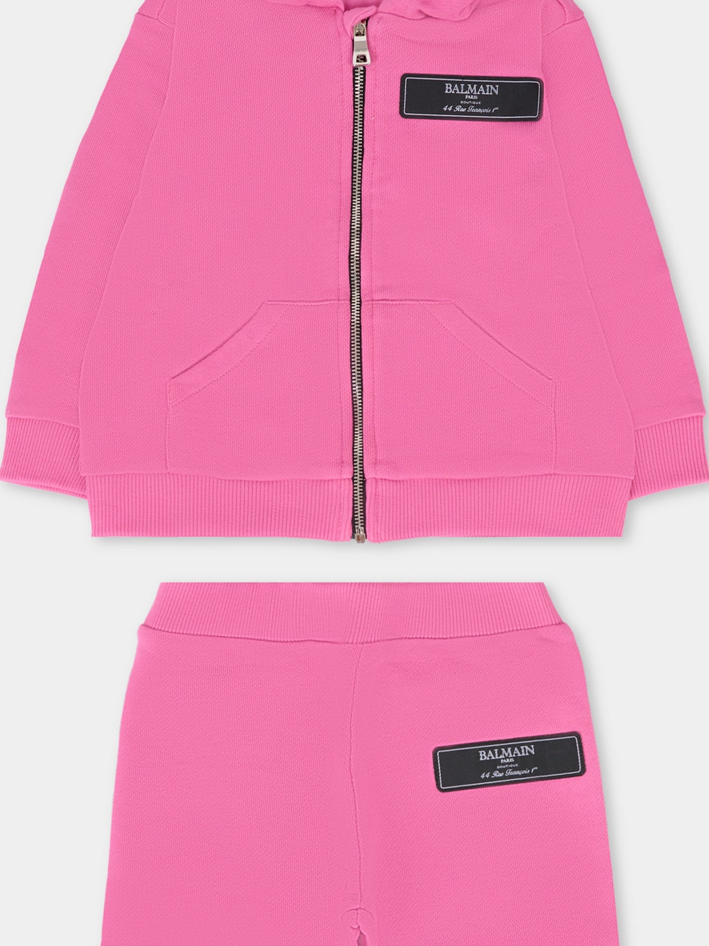 Completo fucsia per neonata con patch,Balmain Kids,BV3520 Z0001 543