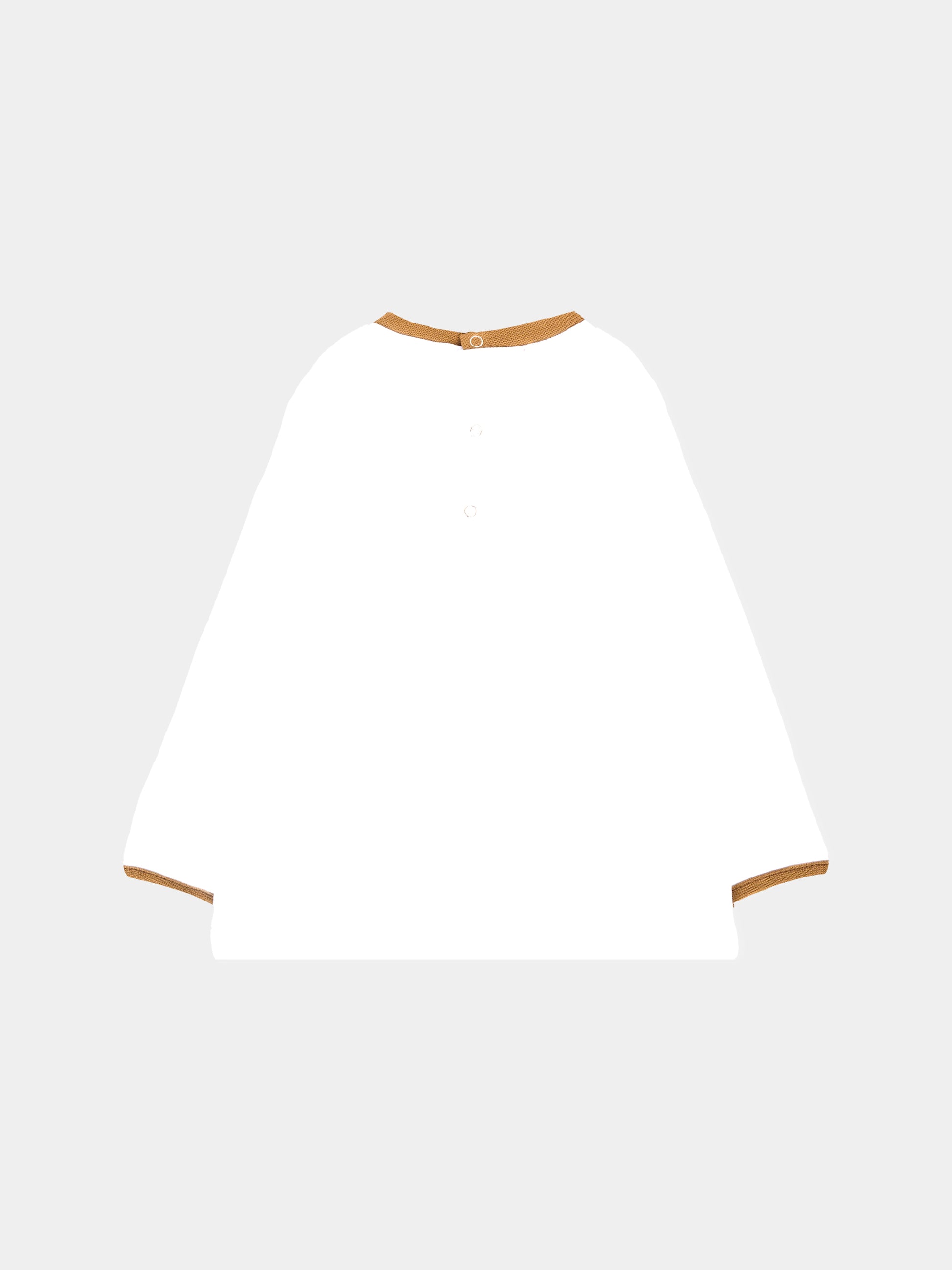 T-shirt bianca per neonata con logo,Douuod Kids,DT8500 Z0761 100BG