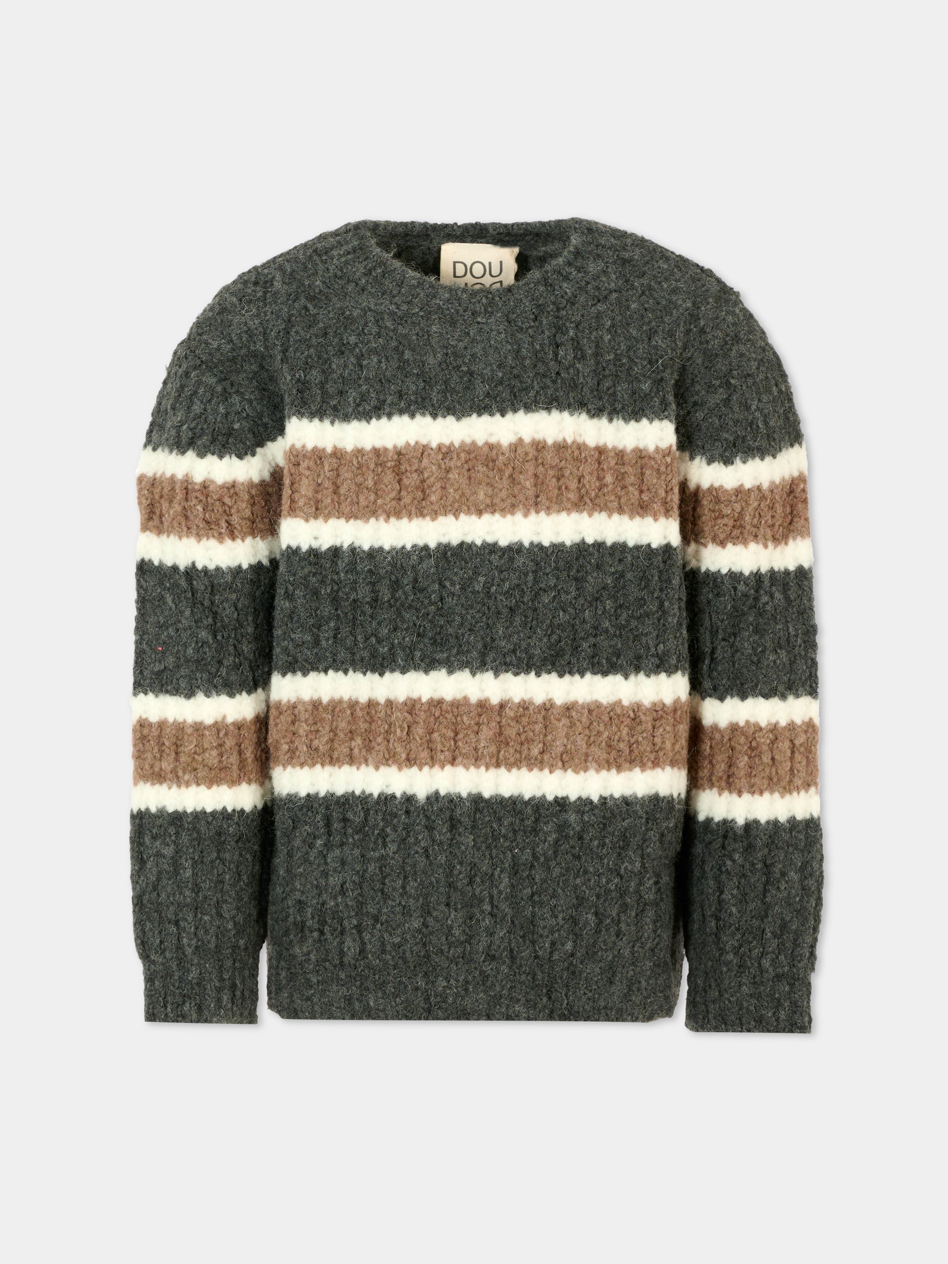 Maglione grigio per bambina,Douuod Kids,DT9P30 W0137 808BG