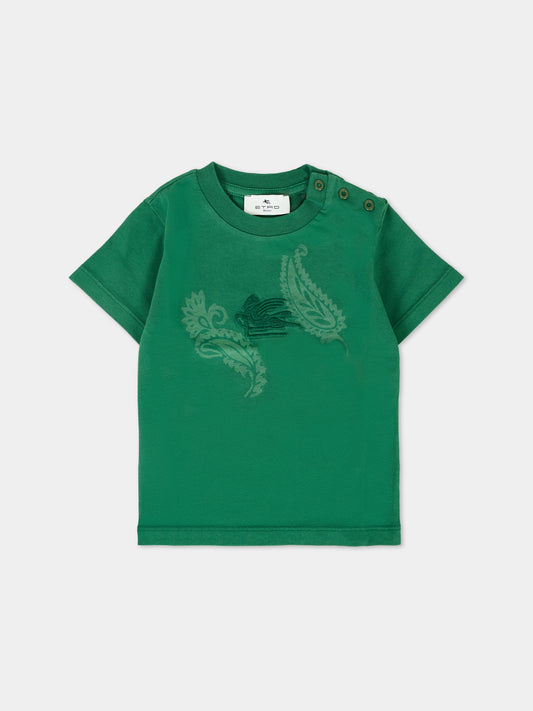 T-shirt verde per neonati con Pegaso,Etro,GV8541 Z2377 700