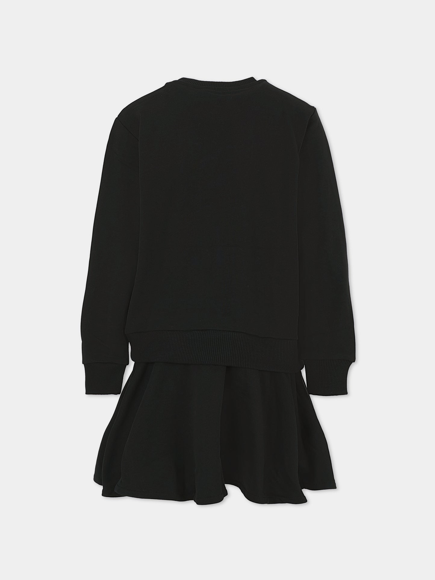 Vestito nero per bambina con logo di strass,Missoni,MT1C30 F0061 930