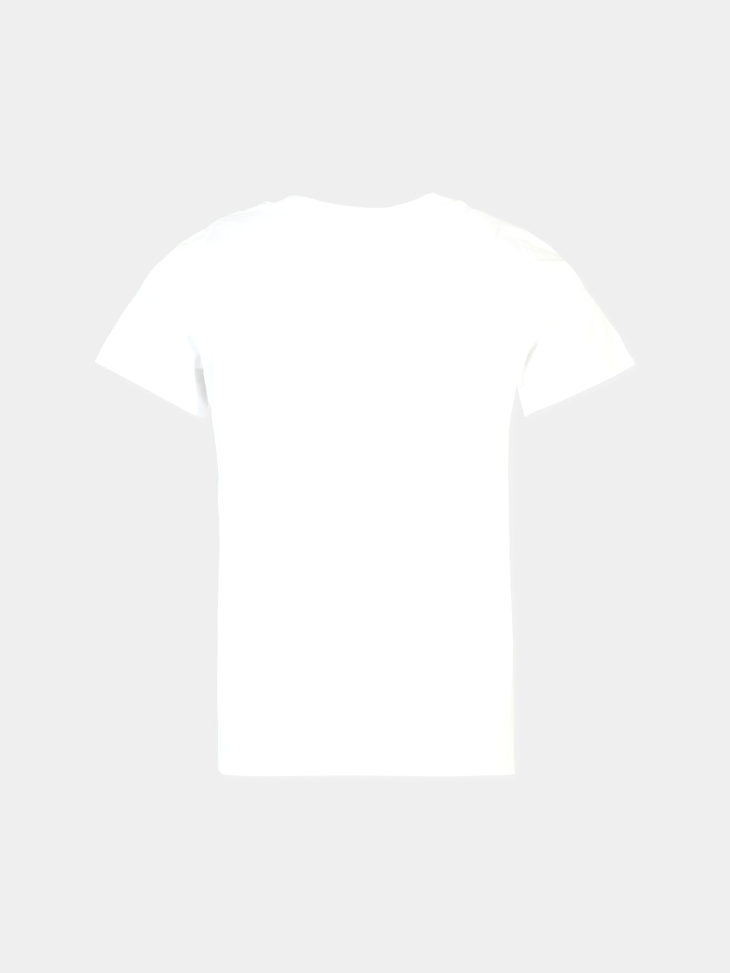 T-shirt bianca per bambina con logo giallo,Missoni,MT8A91 J0177 100GL