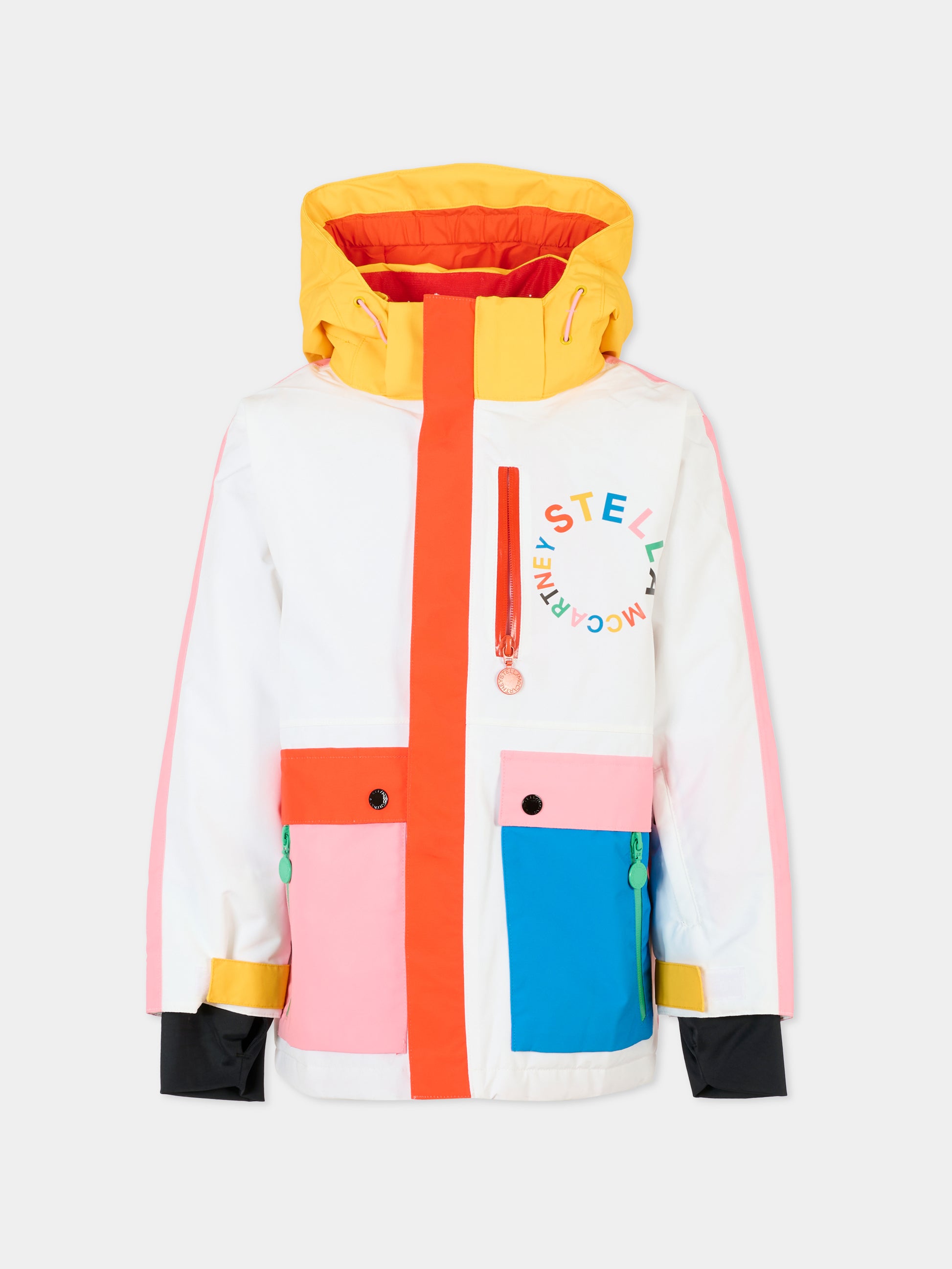 Giubbotto da neve bianco per bambina con logo,Stella Mccartney Kids,TT2A20 Z0432 999