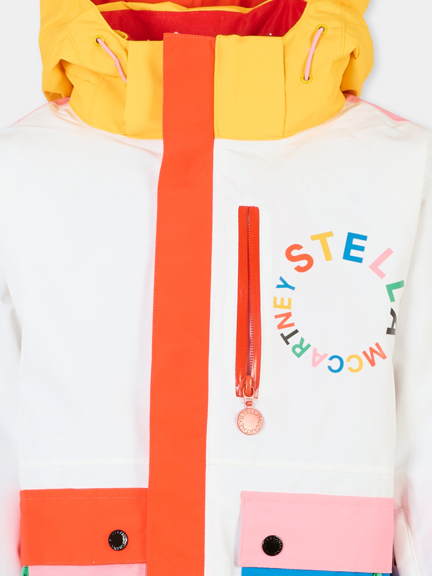 Giubbotto da neve bianco per bambina con logo,Stella Mccartney Kids,TT2A20 Z0432 999