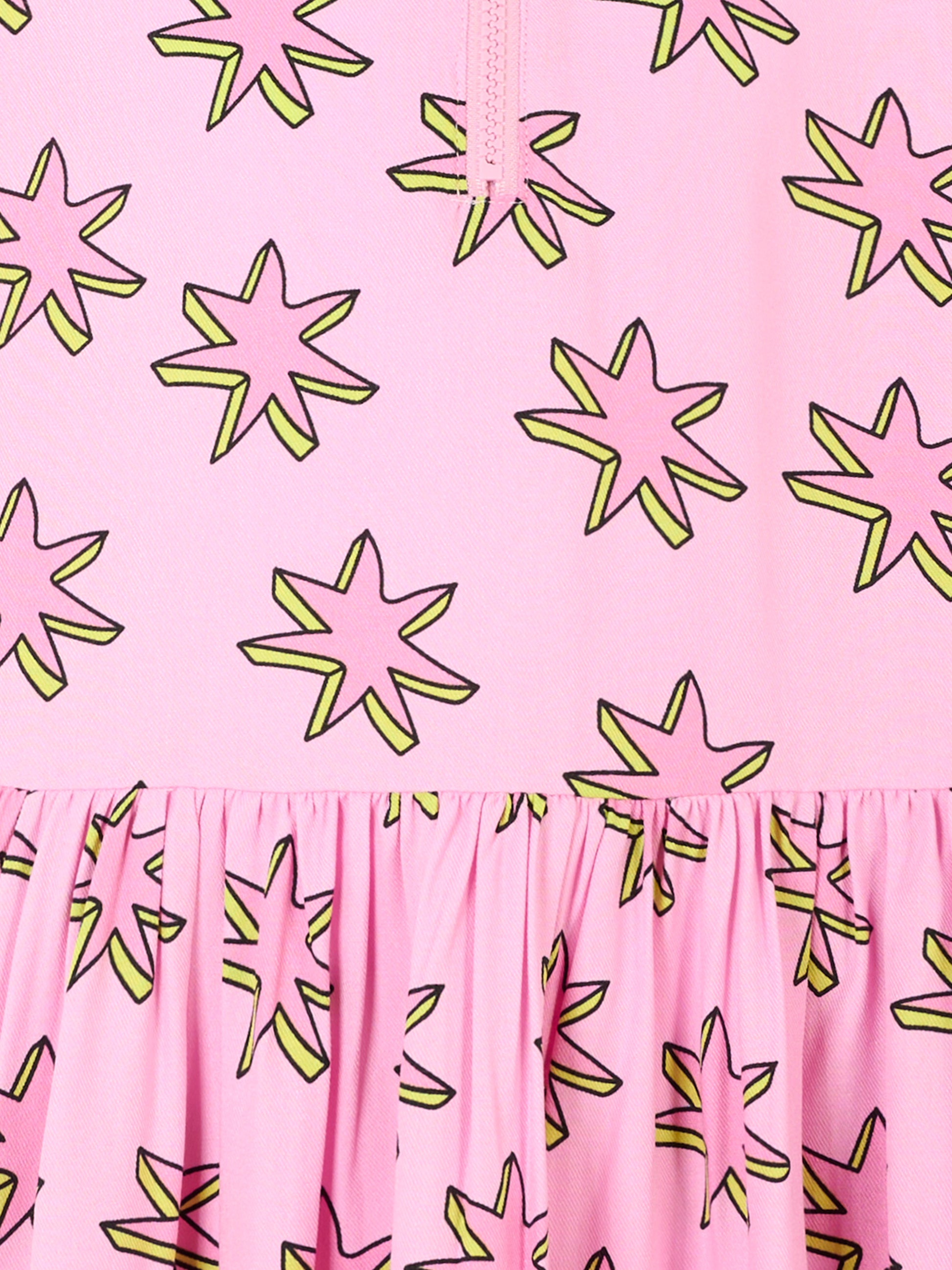 Vestito rosa per bambina con stelle,Stella Mccartney Kids,TV1C00 Z2083 50GMC