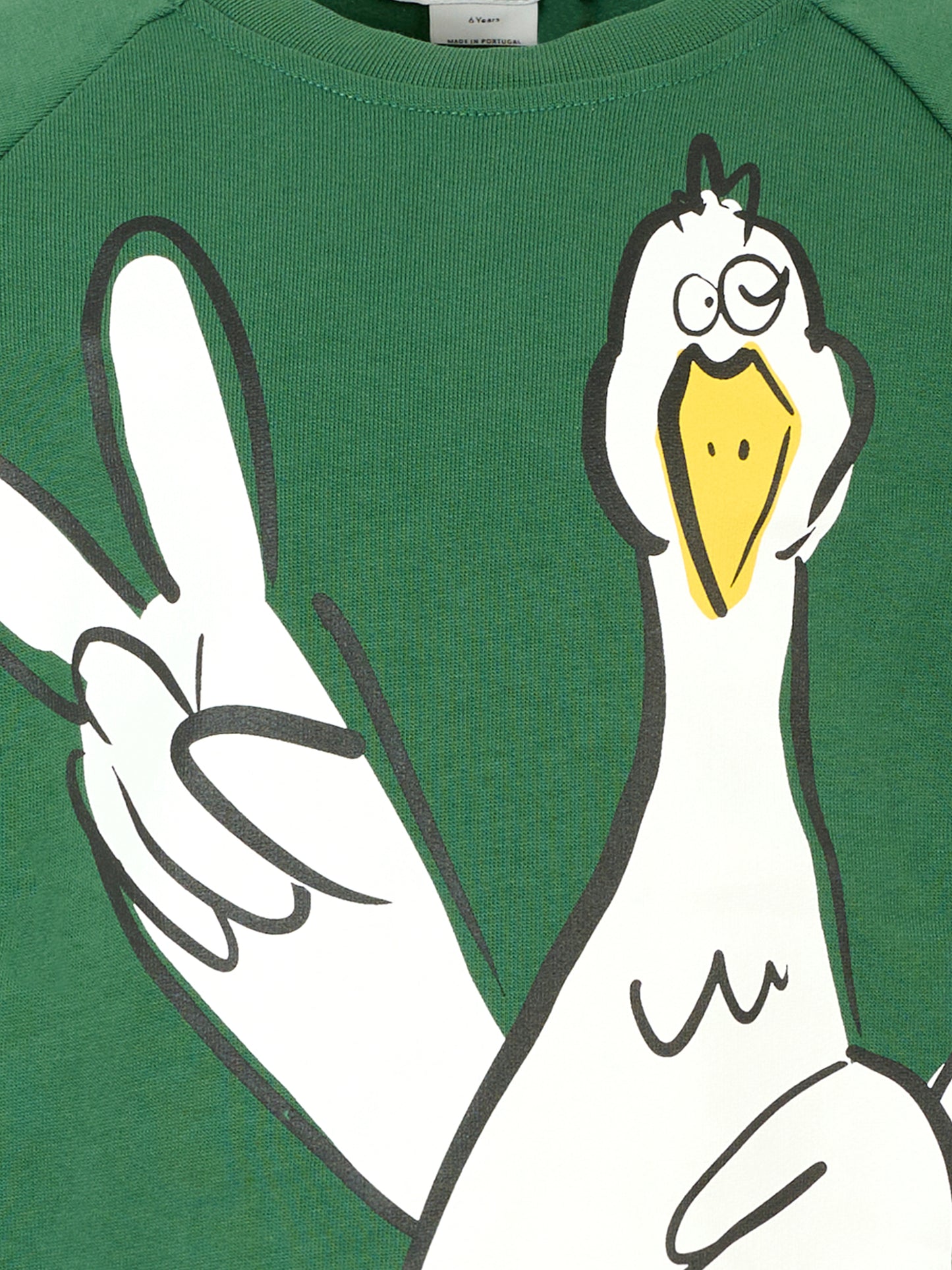 Felpa verde per bambino con oca,Stella Mccartney Kids,TV4R70 Z0453 730