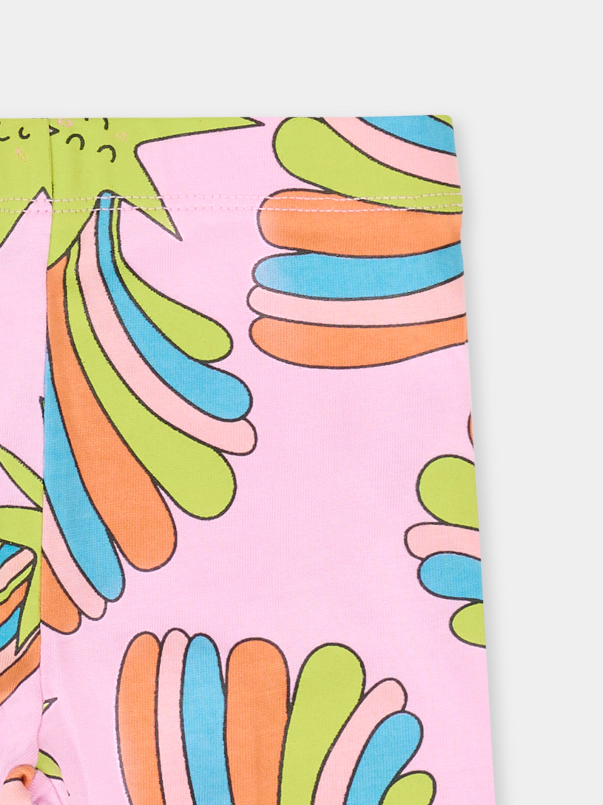 Leggings rosa per neonata con stelle,Stella Mccartney Kids,TV6030 Z2232 50GMC