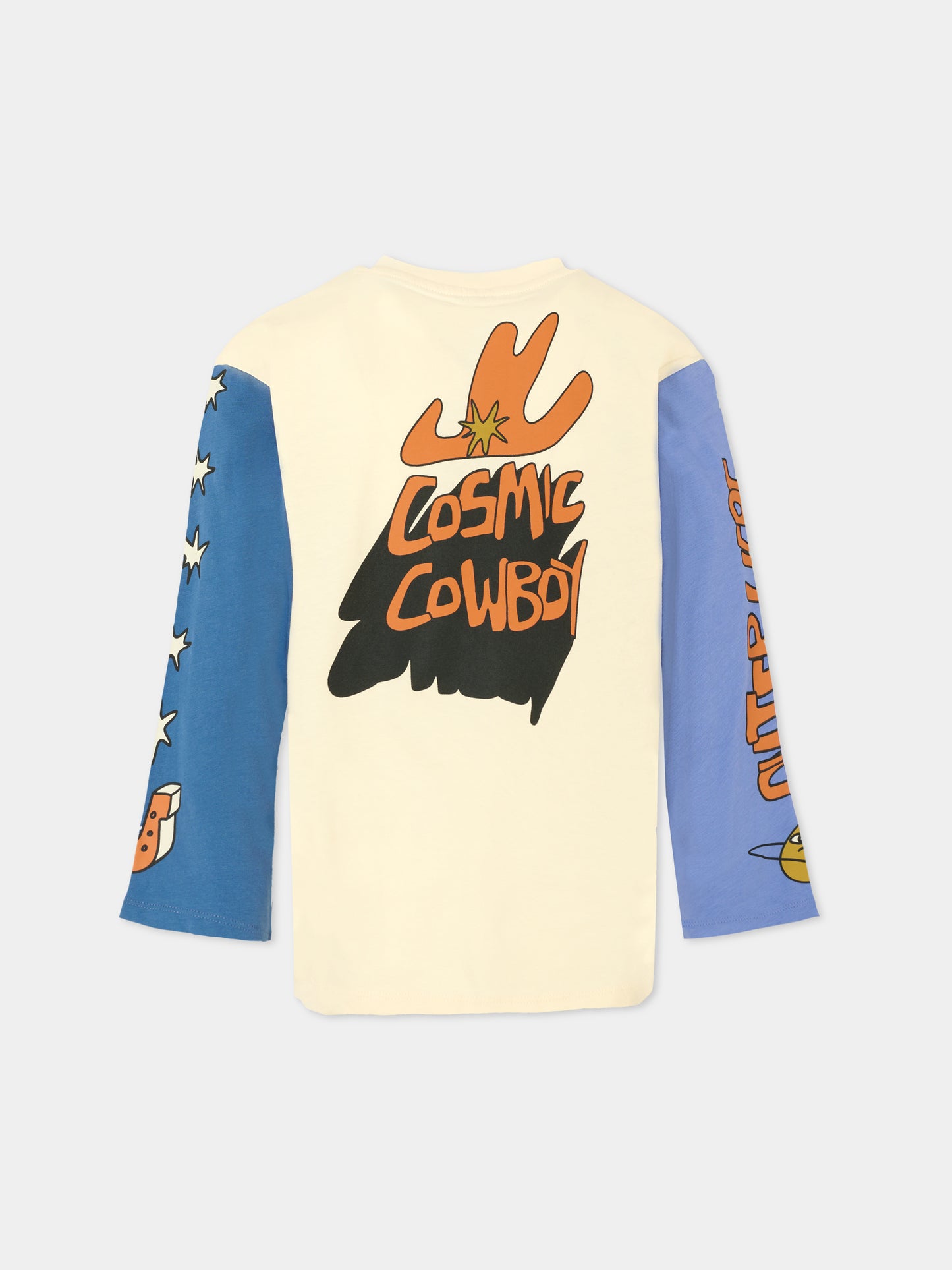 T-shirt beige per bambino con sole,Stella Mccartney Kids,TV8Q40 Z0434 168