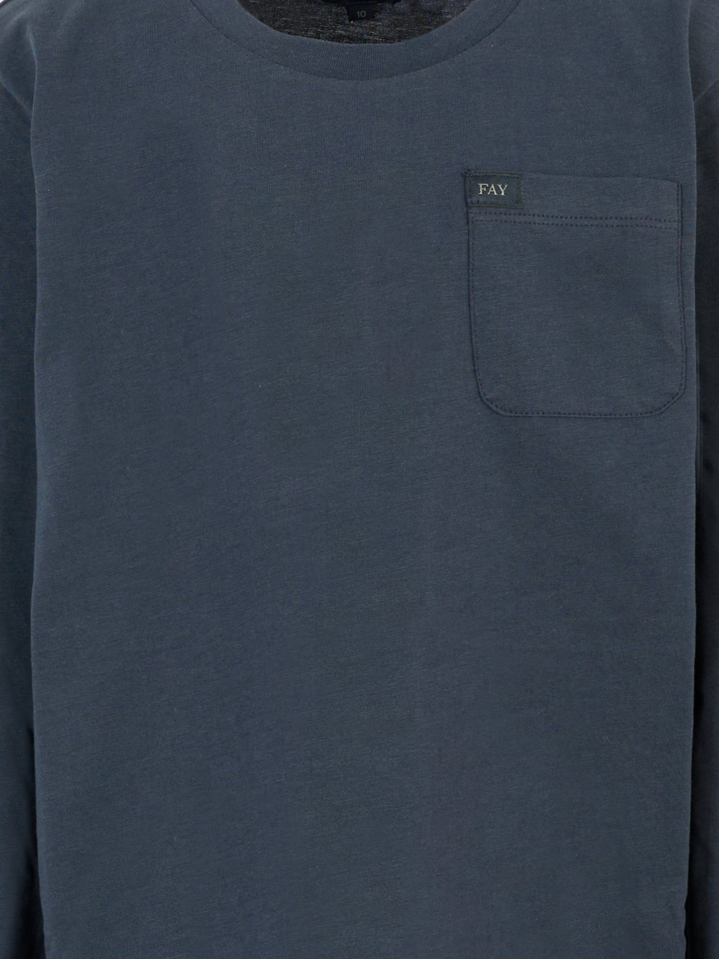 T-shirt blu per bambino con patch,Fay Kids,FT8P20 Z0761 635