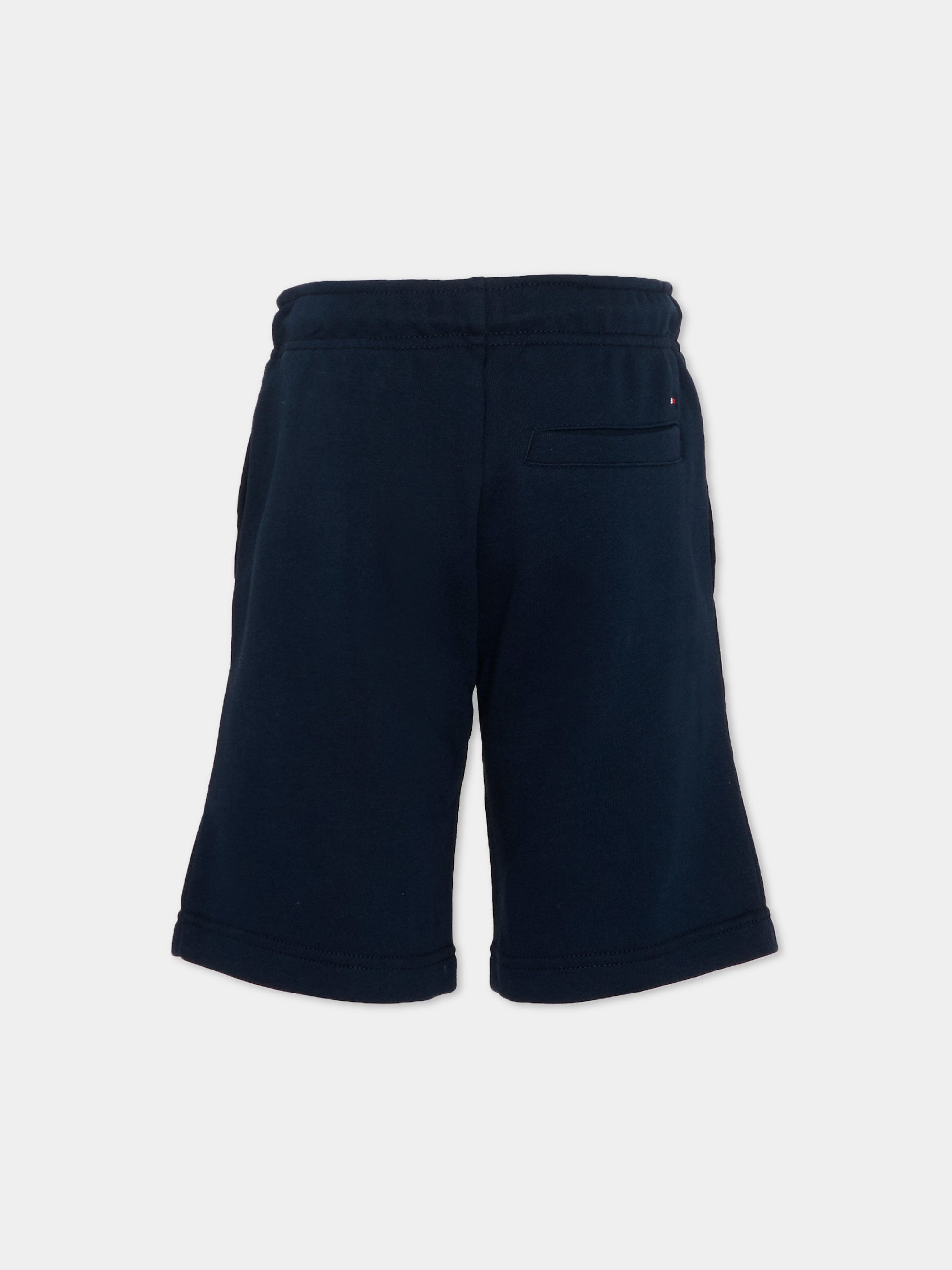 Shorts sportivi blu per bambino con logo,Tommy Hilfiger Junior,KB0KB10242 C1G