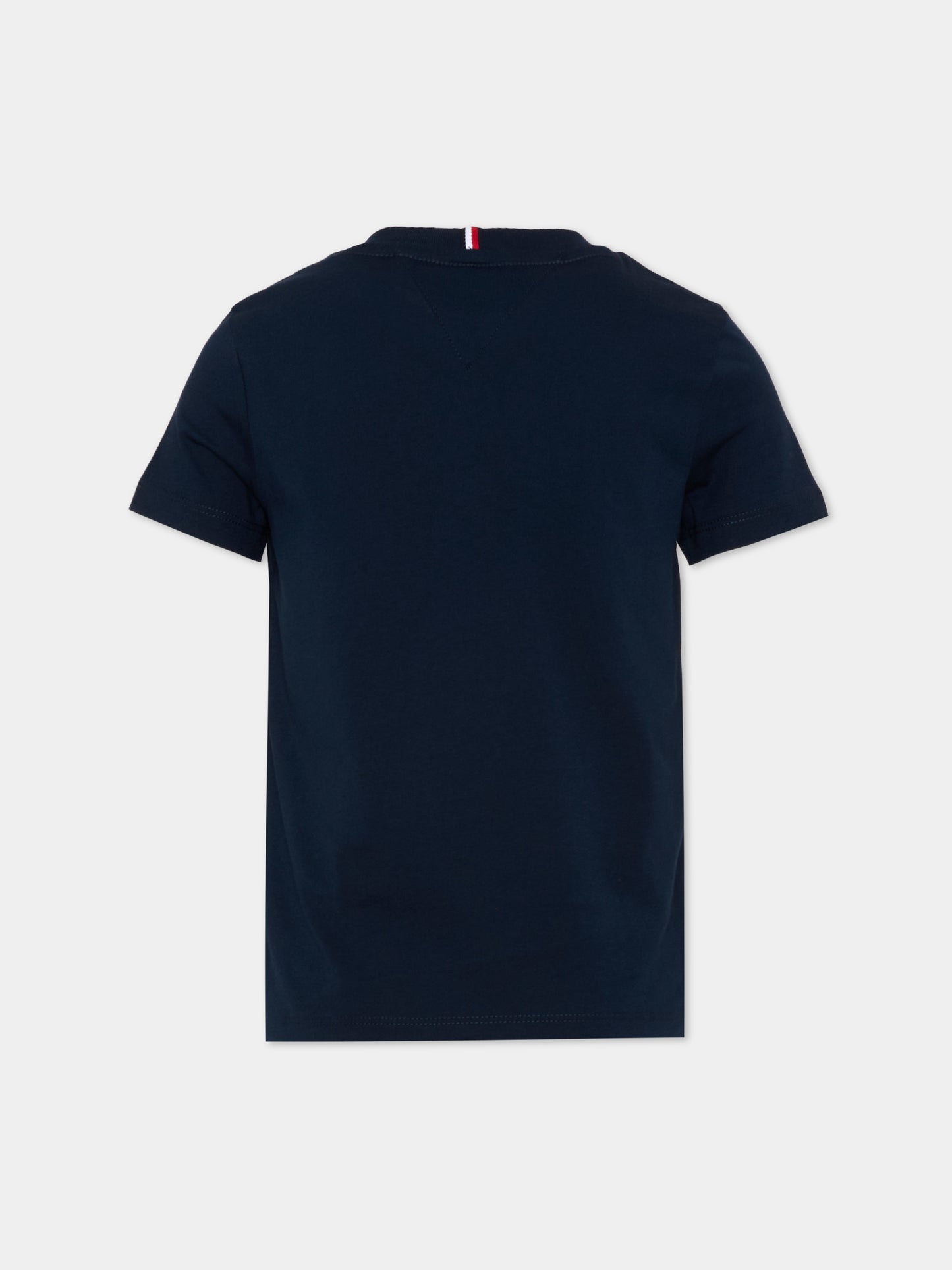 T-shirt blu per bambini con logo,Tommy Hilfiger Junior,KB0KB10263 C1G