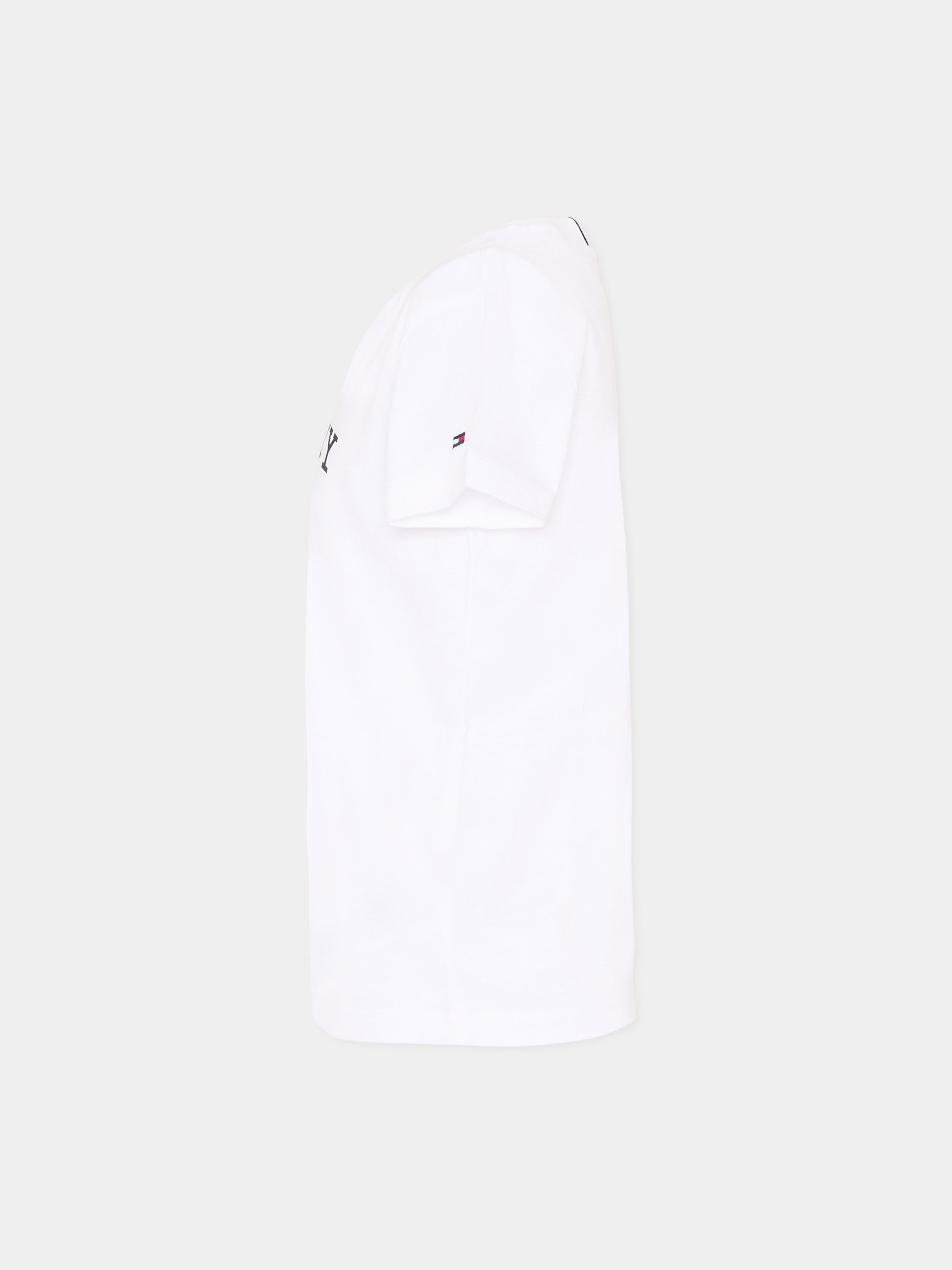 T-shirt bianca per bambini con logo,Tommy Hilfiger Junior,KB0KB10263 YBR