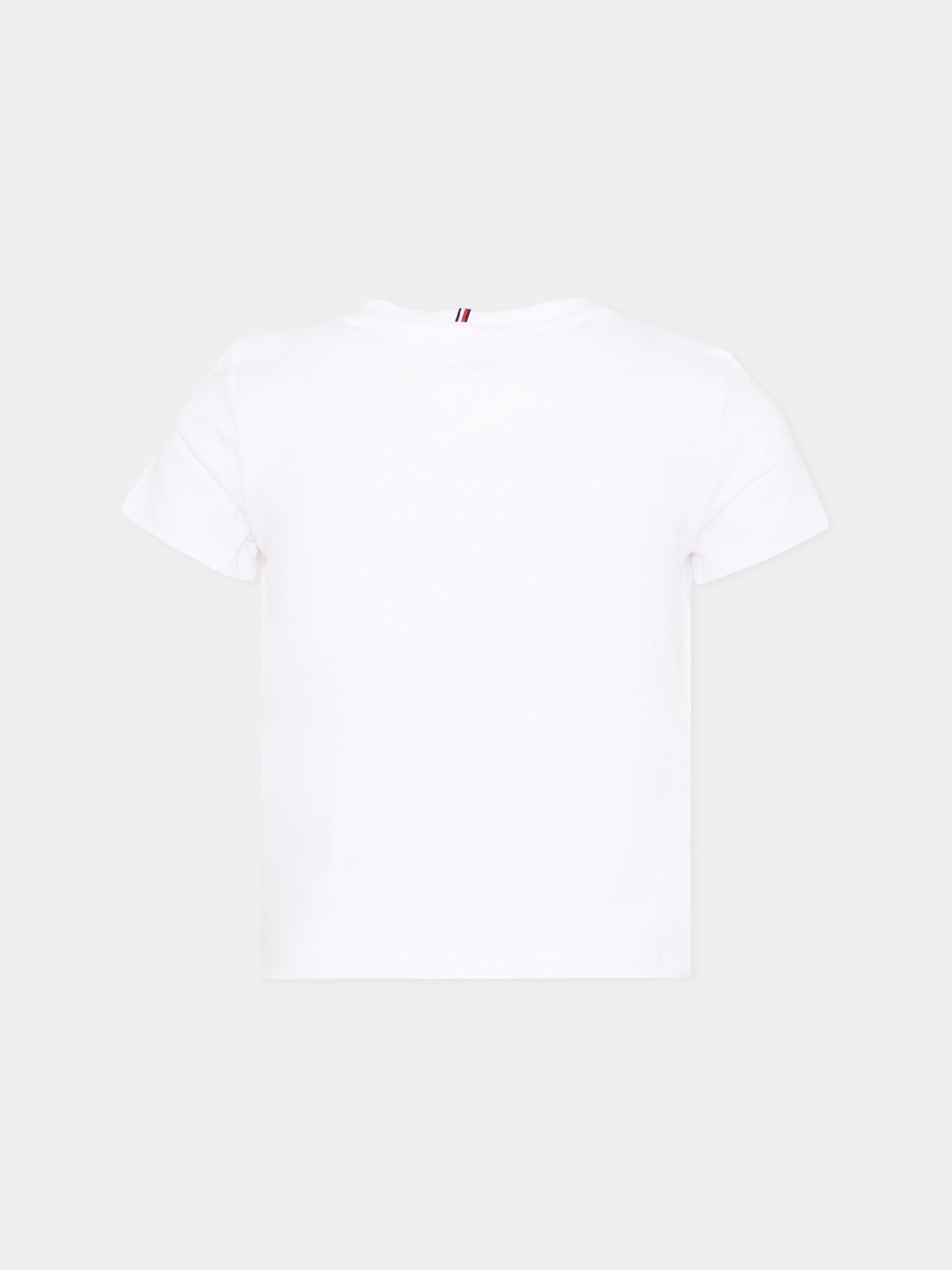 T-shirt bianca per bambina con stella,Tommy Hilfiger Junior,KG0KG09097 YBR