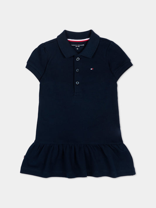 Vestito blu per neonata stile polo,Tommy Hilfiger Junior,KN0KN02356 C1G