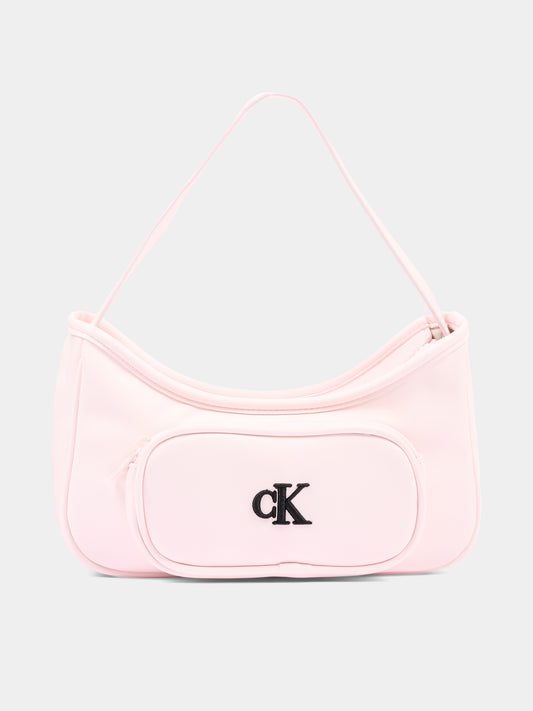 Borsa rosa per bambina con logo,Calvin Klein Kids,IU0IU00696 TEV