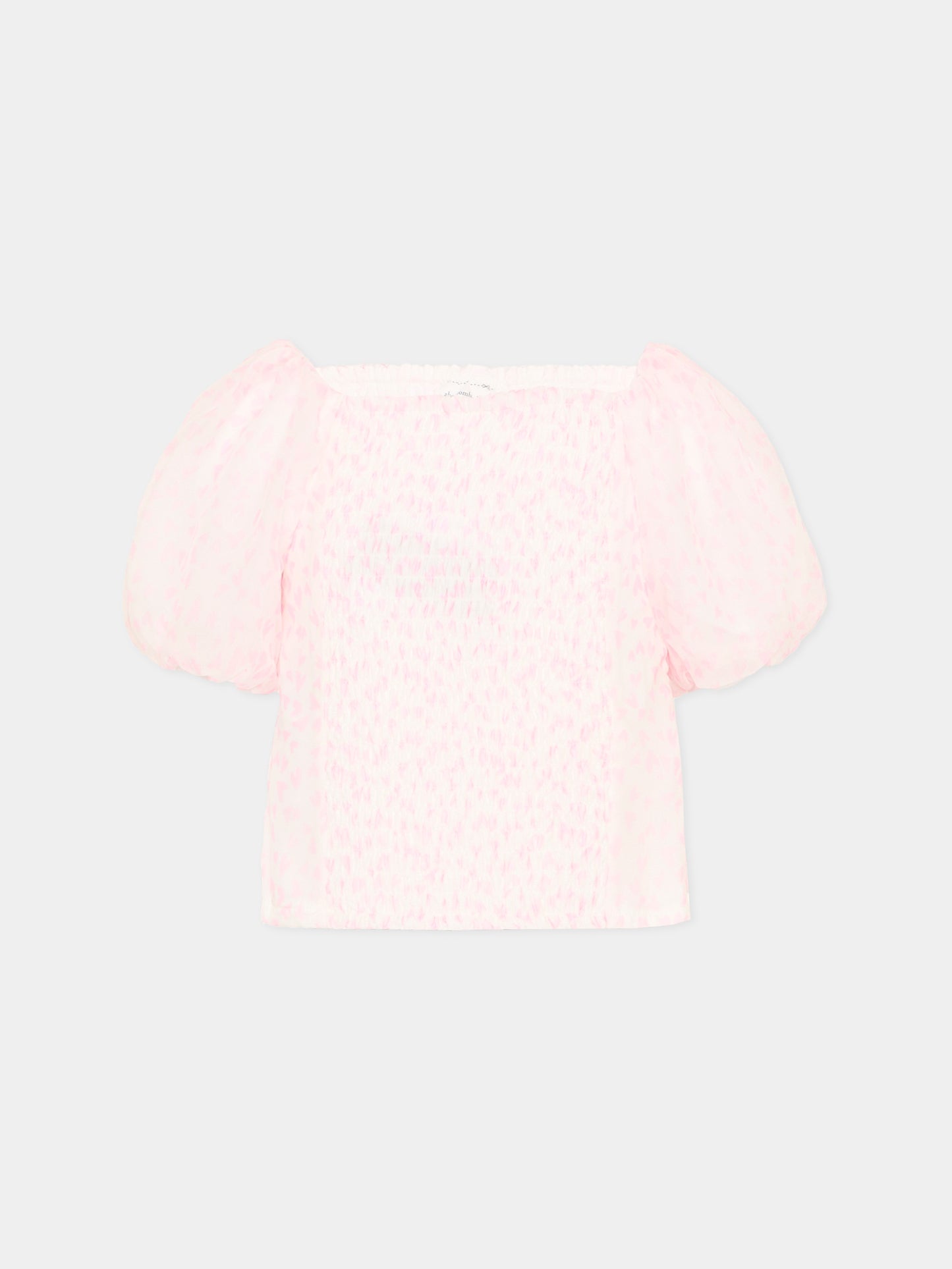 Top rosa per bambina con cuori,Abercrombie & Fitch,43AM53 AMR