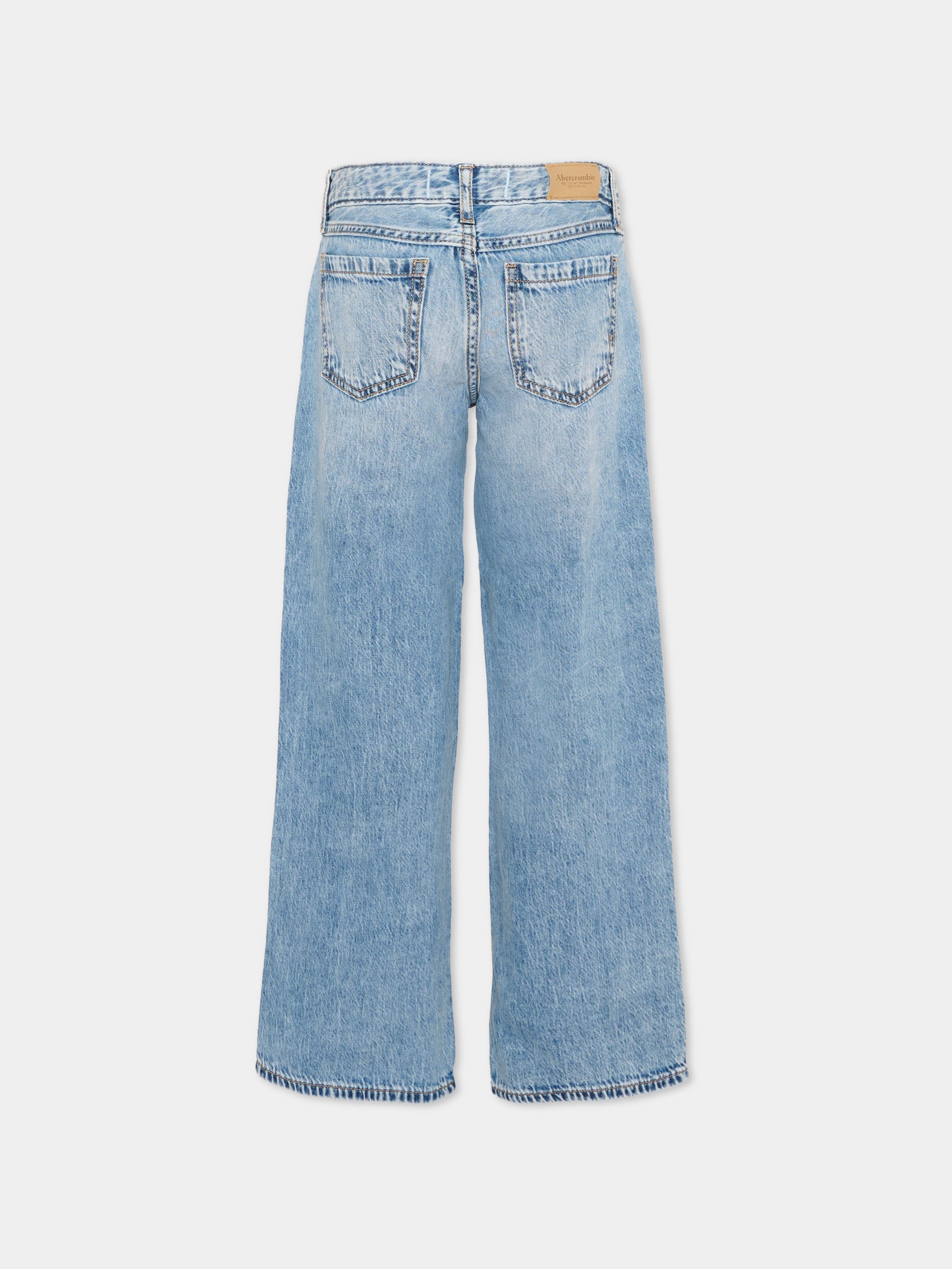 Jeans denim per bambina con cuori,Abercrombie & Fitch,43AN54 MHN