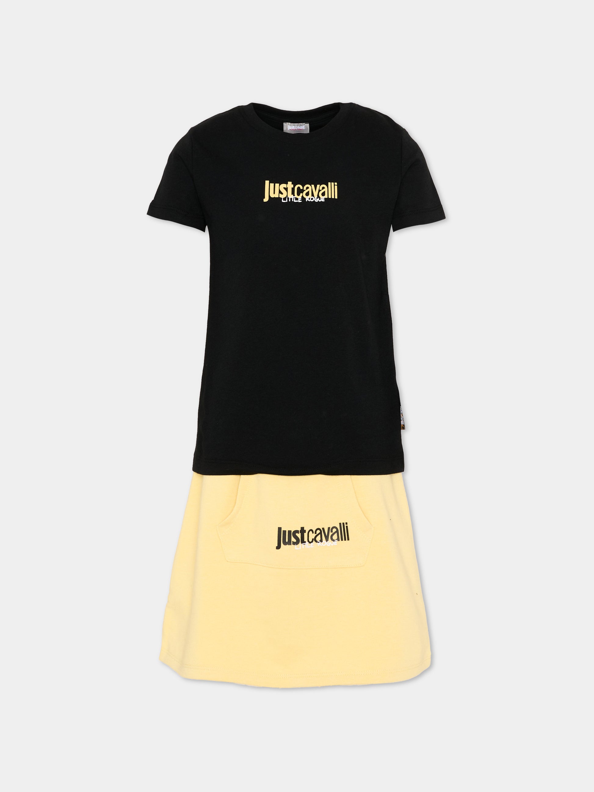 Completo sportivo nero per bambina con logo,Just Cavalli Kids,JIP26035CJ BLACK