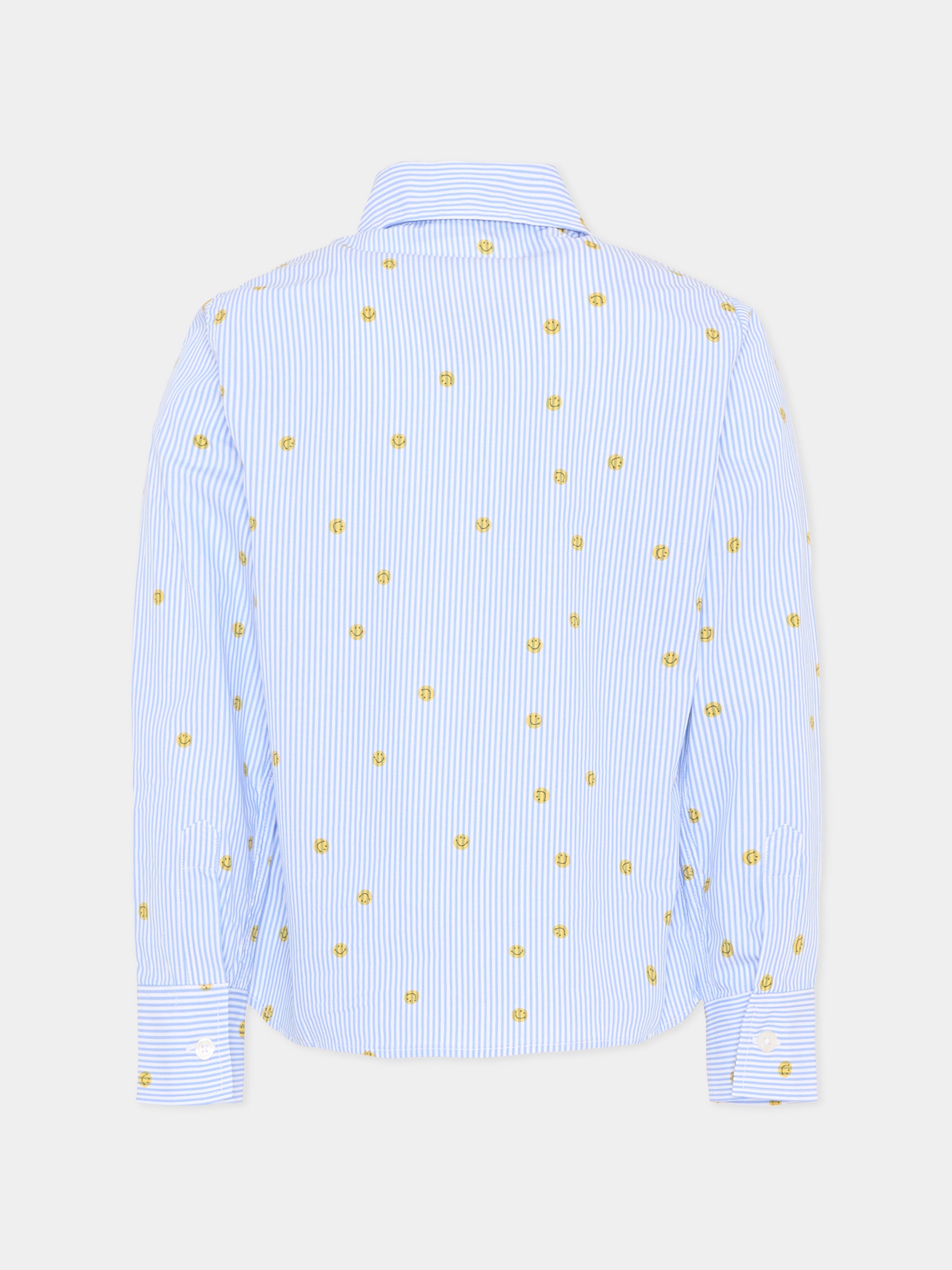 Camicia celeste per bambini con smile,Joshua Sanders Kidz,K36A3SH02BU