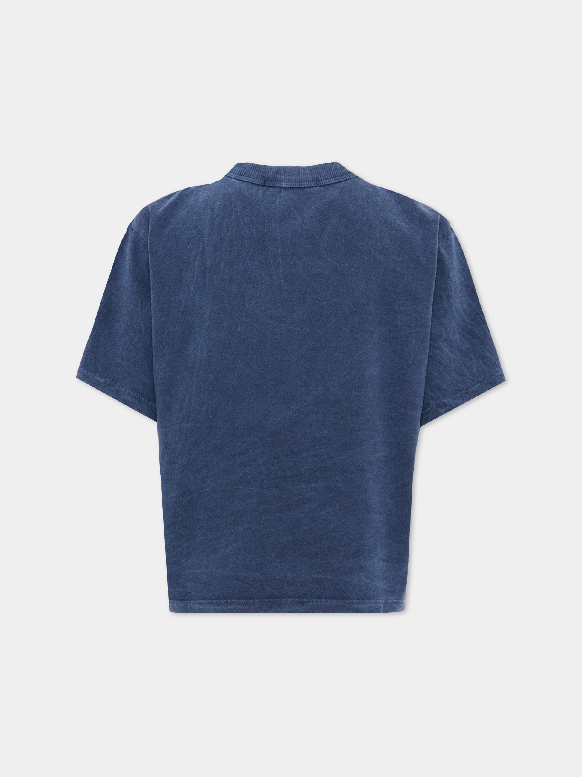 T-Shirt blu per bambini con logo,Bobo Choses,B126AC014