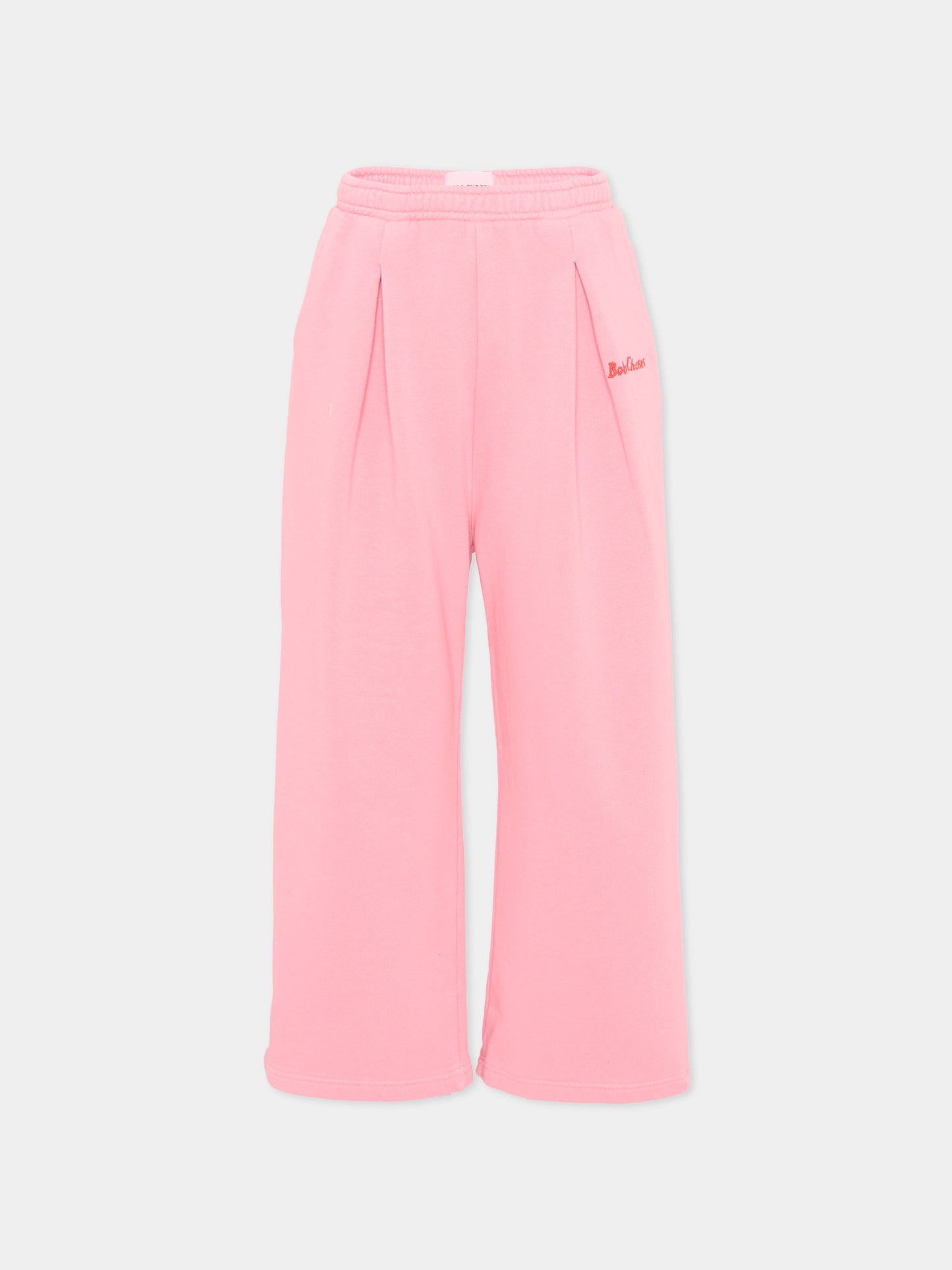 Pantaloni sportivi rosa per bambina con logo,Bobo Choses,B126AC087