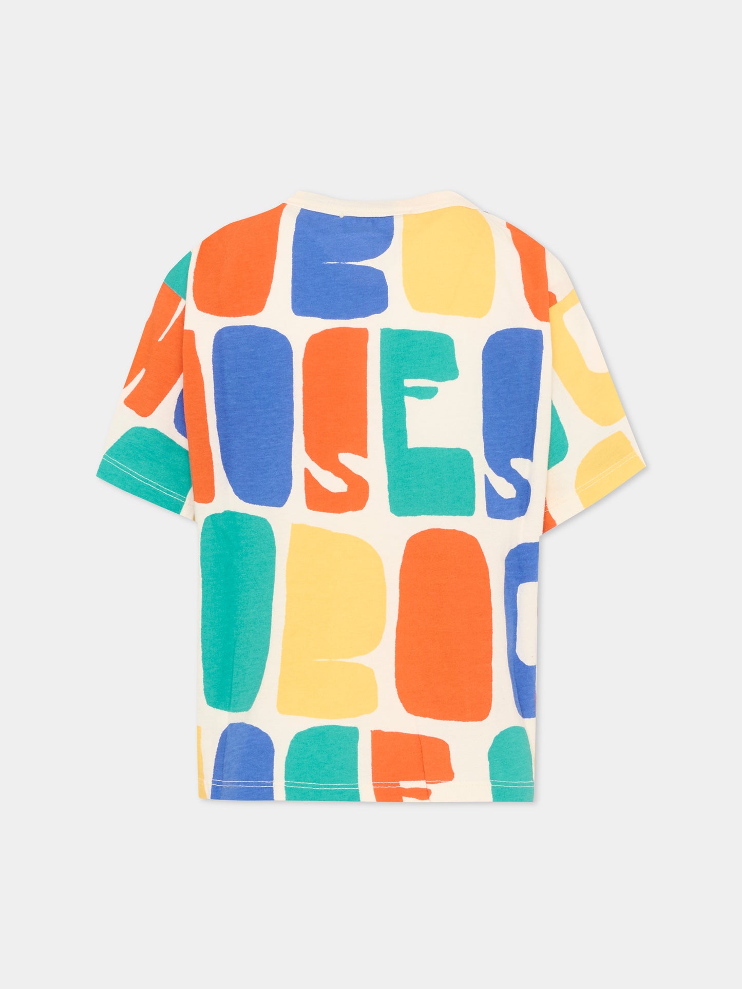 T-shirt multicolor per bambini con stampa logo,Bobo Choses,B126AC137