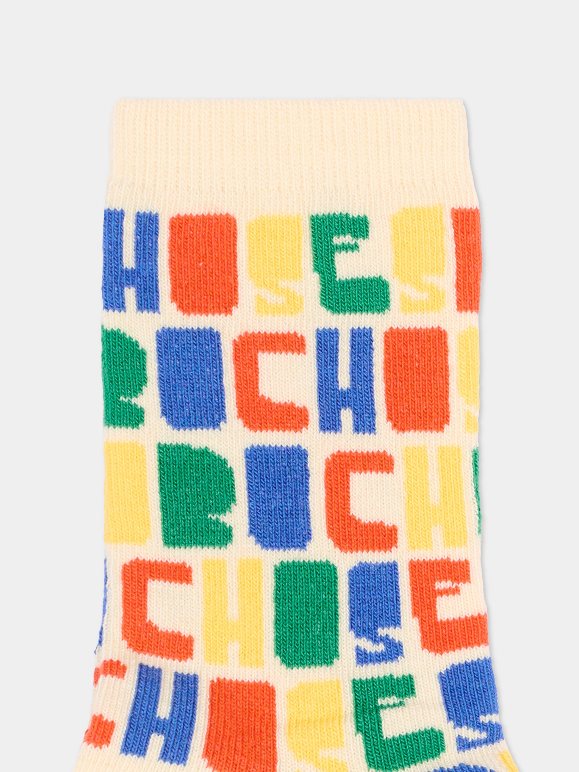 Calzini multicolor per bambini con logo,Bobo Choses,B126AI045