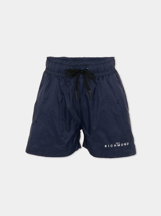 Boxer mare blu per bambino con logo,Richmond,RBP26024CO BLUE BEACON