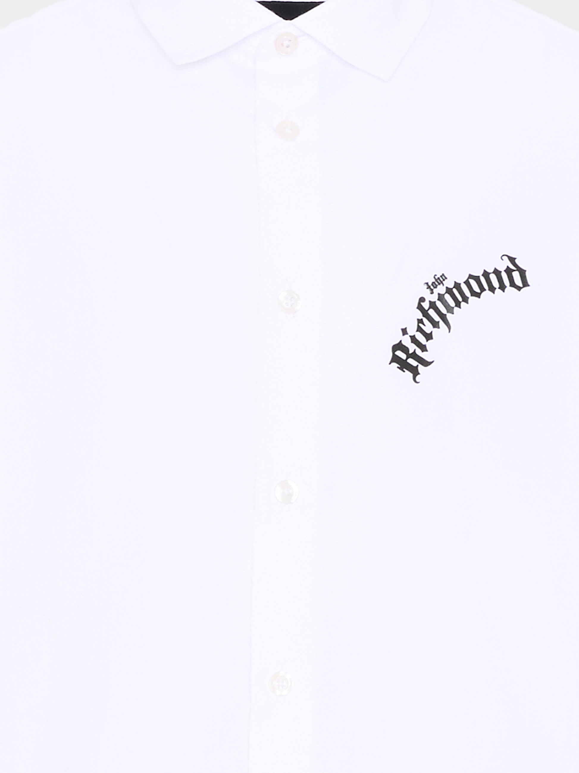 Camicia bianca per bambino con logo,Richmond,RBP26206CA WHITE