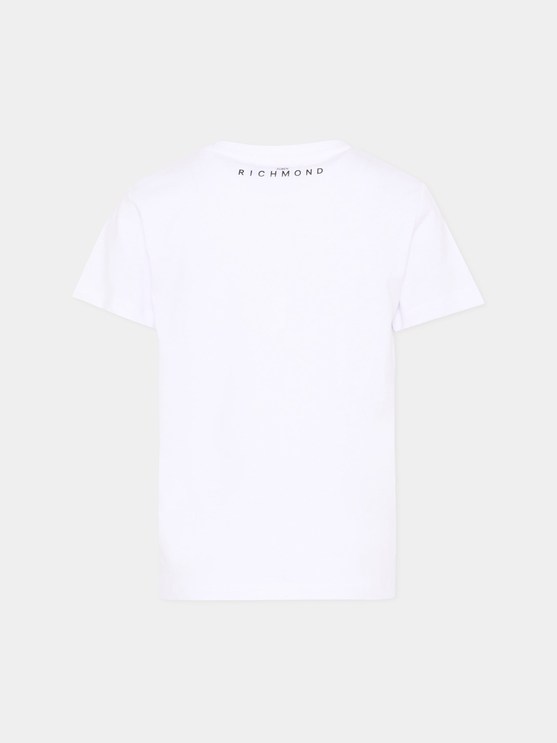 T-Shirt bianca per bambini con logo,Richmond,RBP26008TS WHITE