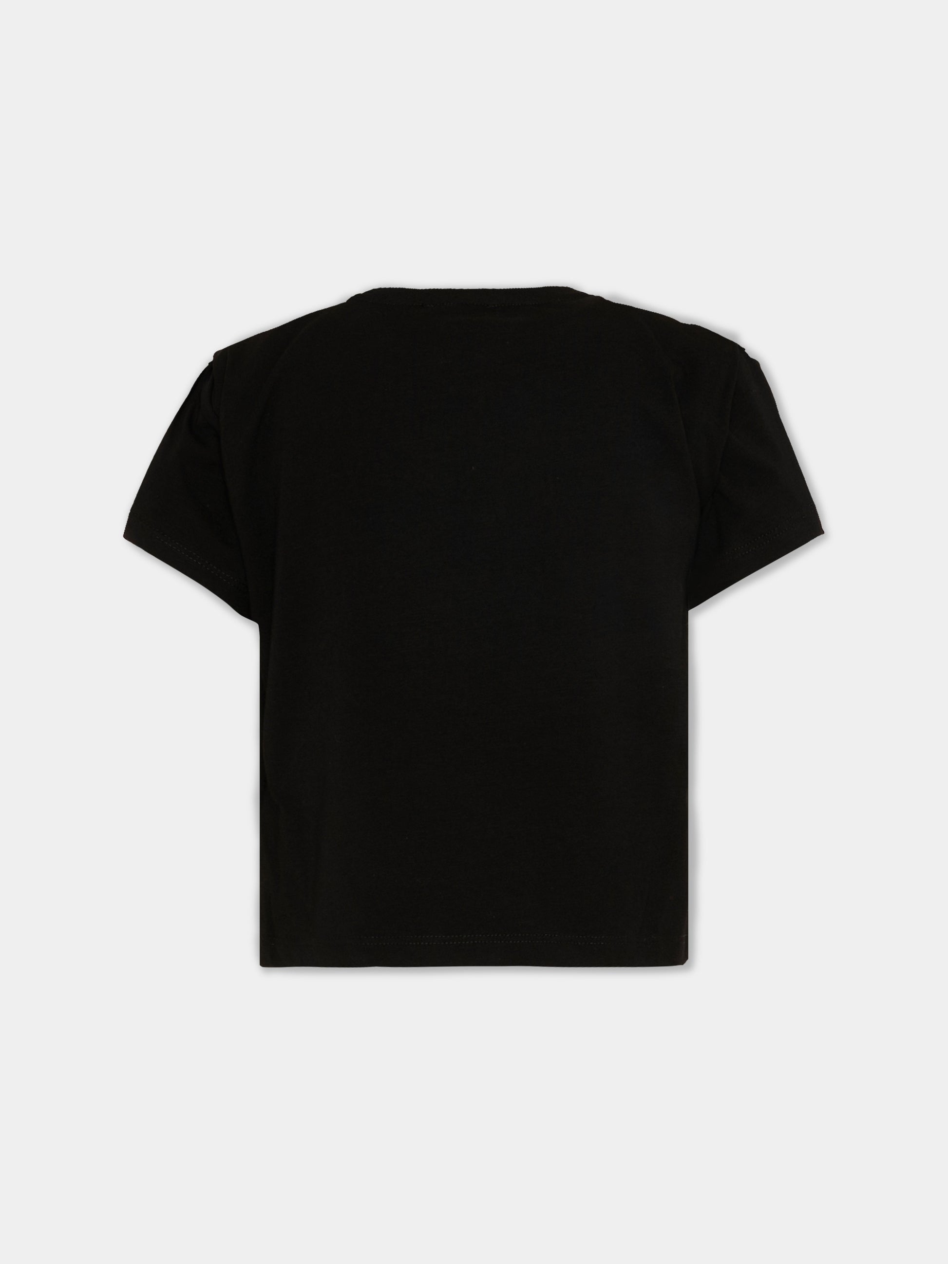 T-Shirt nera per bambina con logo,Richmond,RGP26112TS BLACK