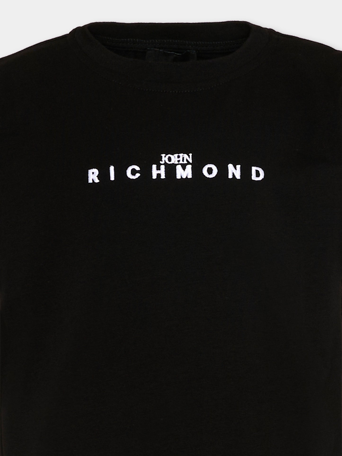 T-Shirt nera per bambina con logo,Richmond,RGP26112TS BLACK