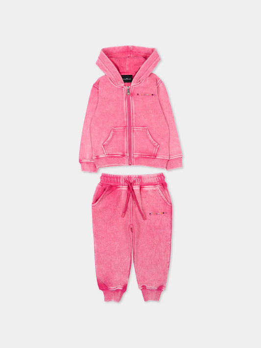 Completo sportivo fucsia per neonata con logo,Richmond,RIP26099CF FUCHSIA PURPLE