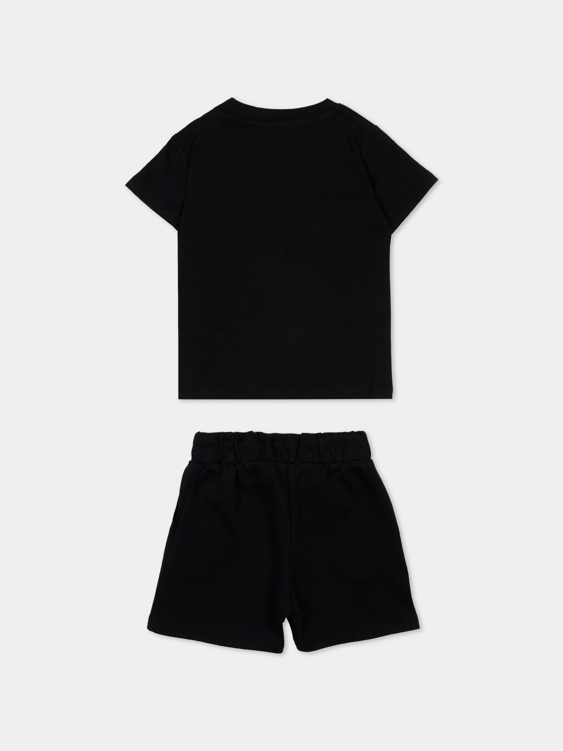 Completo sportivo nero per neonato con logo,Richmond,RIP26006CJ BLACK