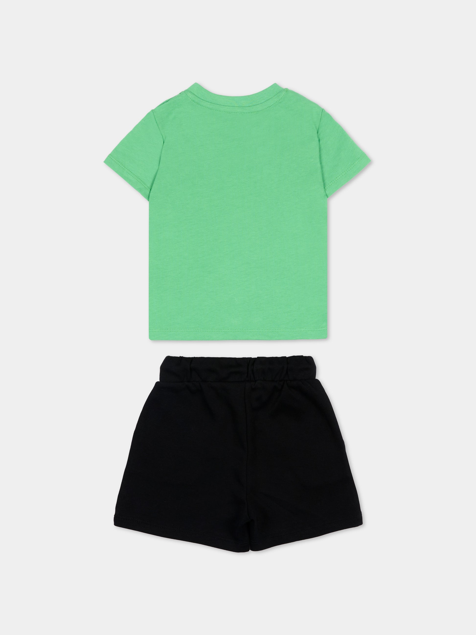 Completo sportivo verde per neonato con logo,Richmond,RIP26006CJ GREEN VIBRANT