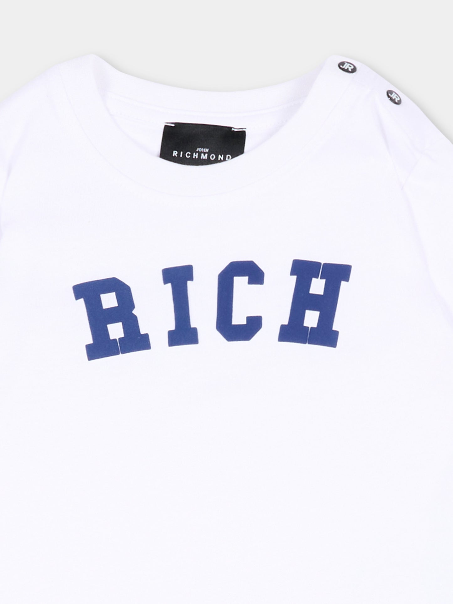 Completo sportivo bianco per neonato con logo,Richmond,RIP26022CJ WHITE