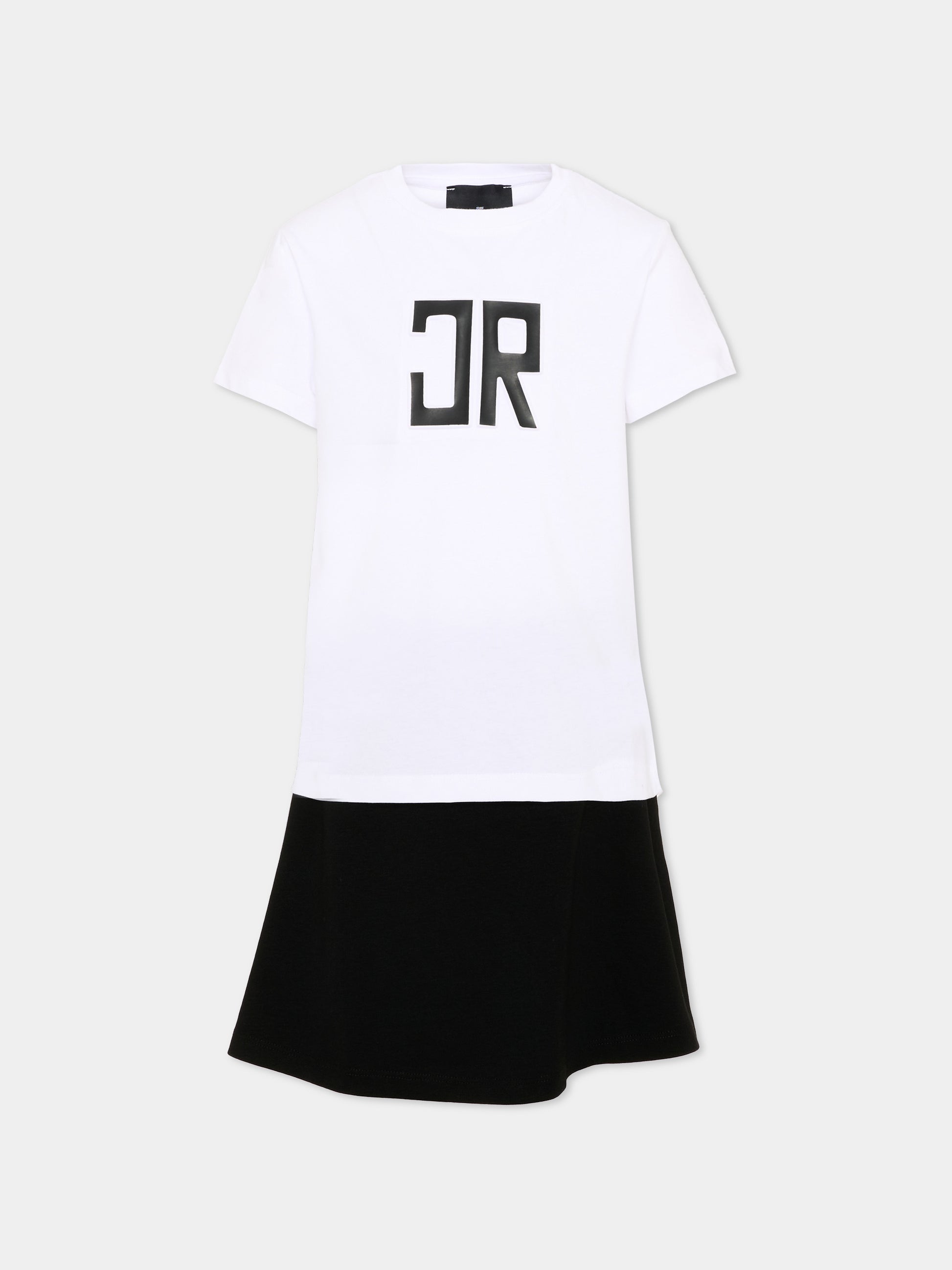 Completo sportivo bianco per bambina con logo,Richmond,RGP26005CJ WHITE