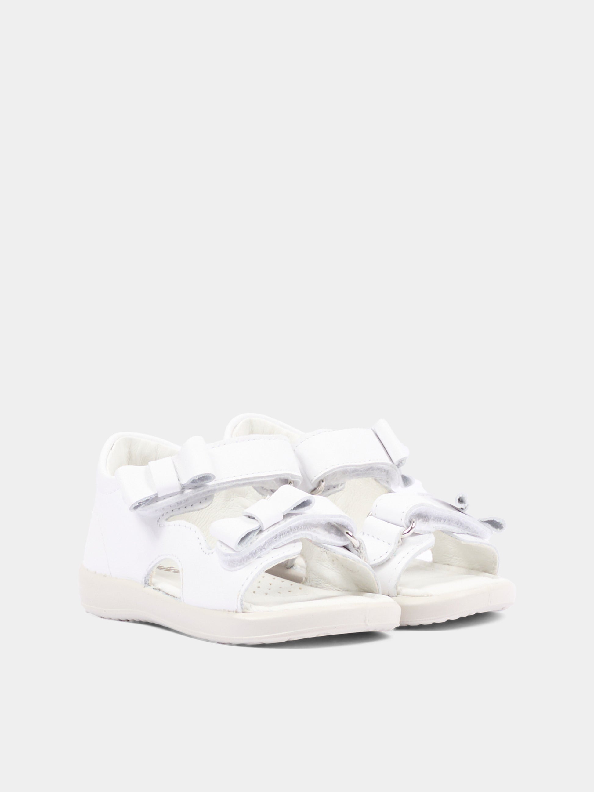 Sandali bianchi Feila per bambina con fiocchi,Falcotto,001 1501151 01 0N01