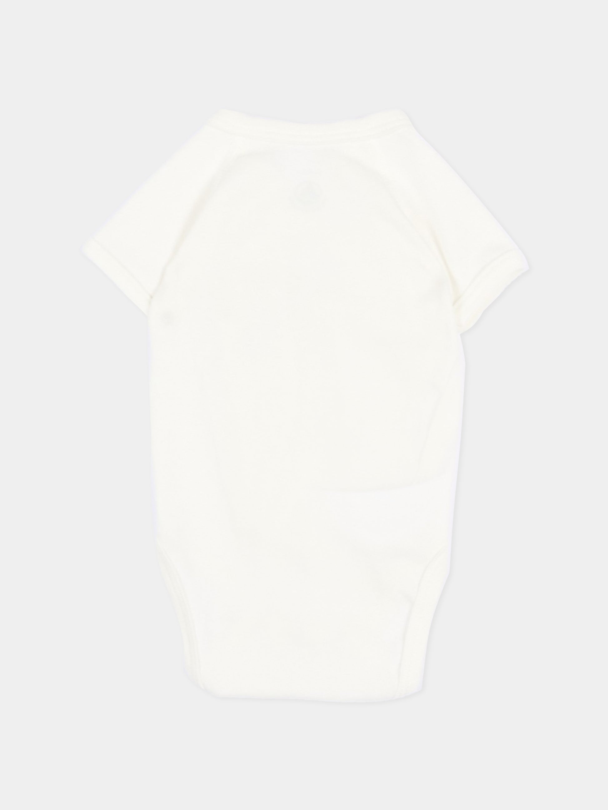 Set body bianco per neonati con dediche,Petit Bateau,A0F9Y VARIANTE 1 00