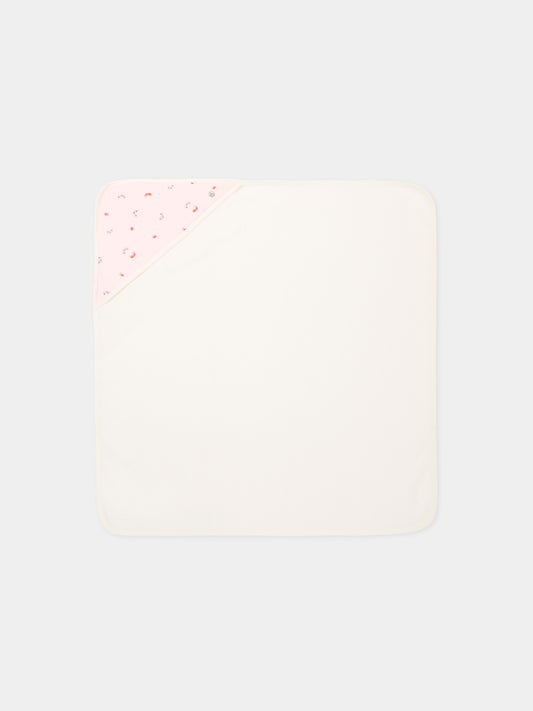 Accappatoio rosa per neonata con fragole,Petit Bateau,A0FFC BARELY/MULTICO 01