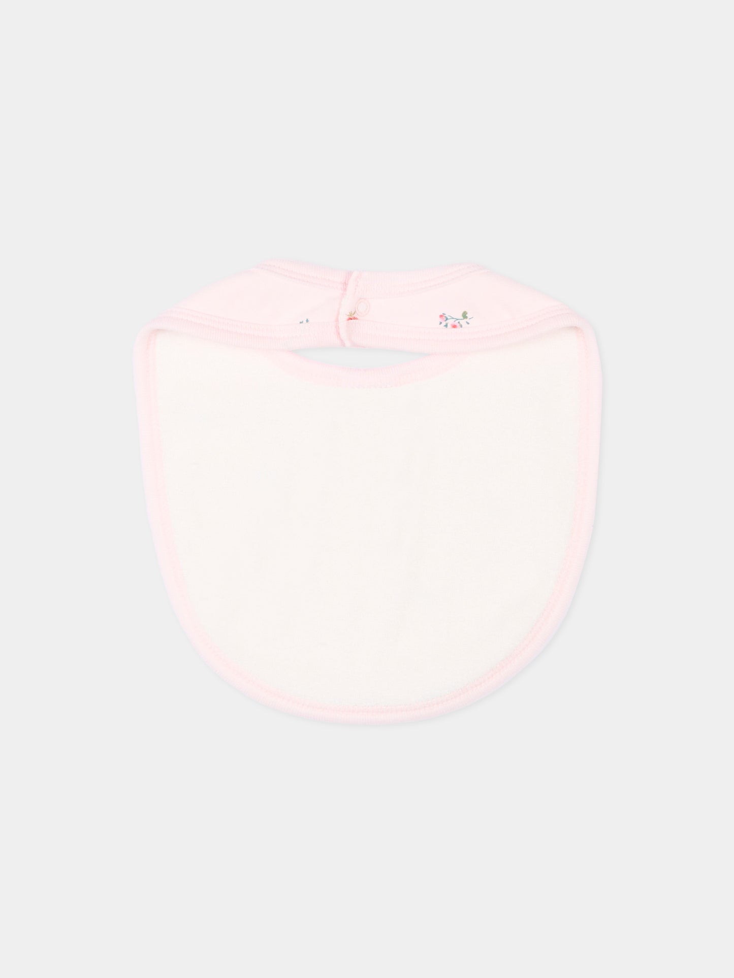 Bavaglini rosa per neonata con stampa floreale,Petit Bateau,A0FFR VARIANTE 1 01