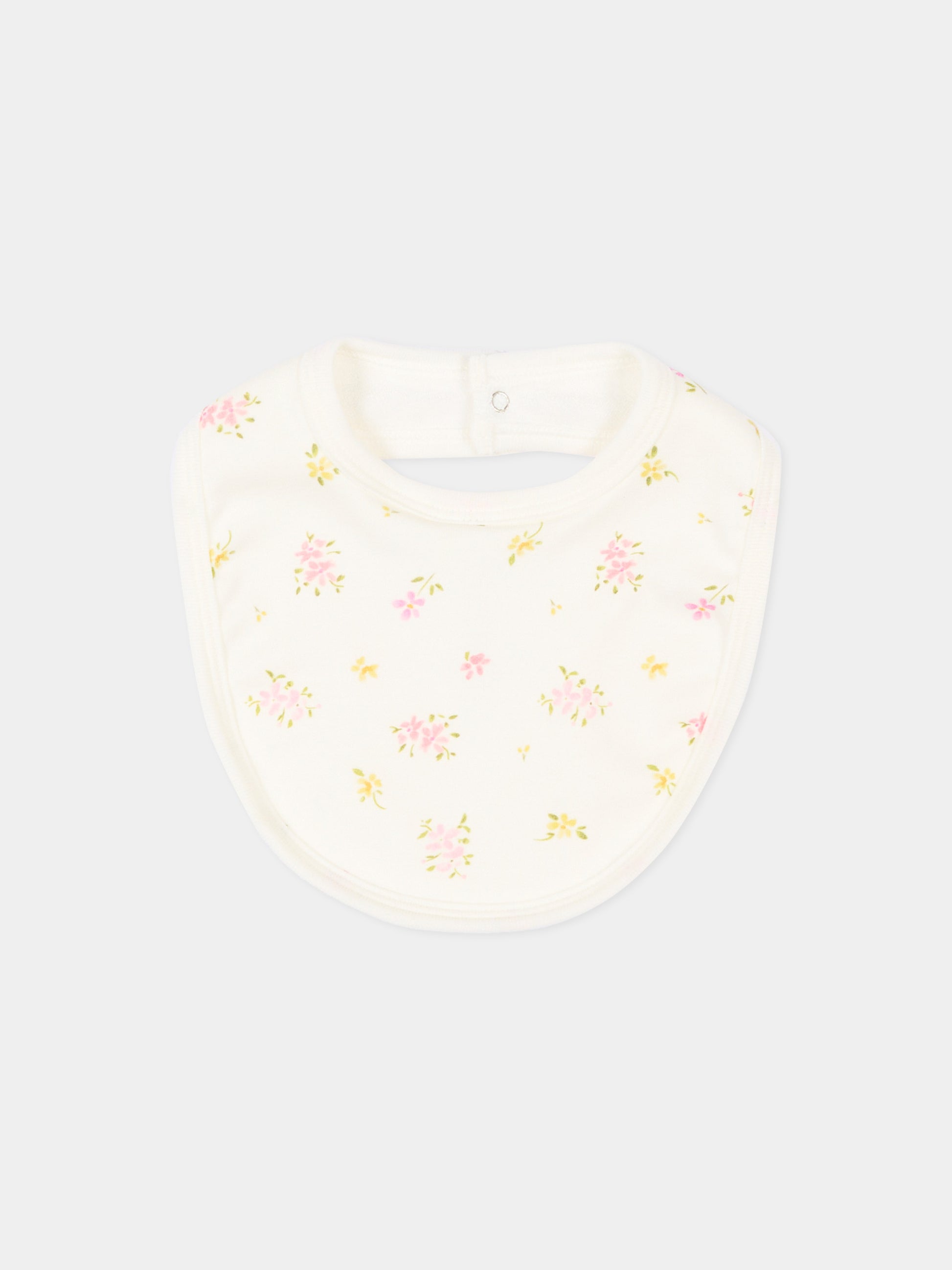 Bavaglini rosa per neonata con stampa floreale,Petit Bateau,A0FFR VARIANTE 1 01