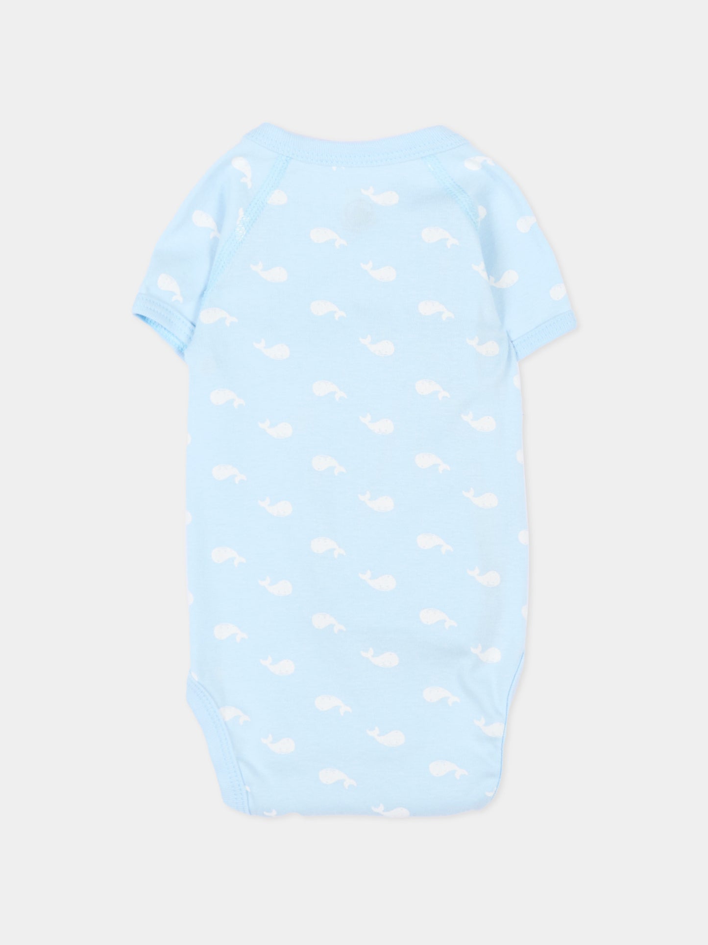 Body celeste per neonato con balene,Petit Bateau,A0FAR VARIANTE 1 00