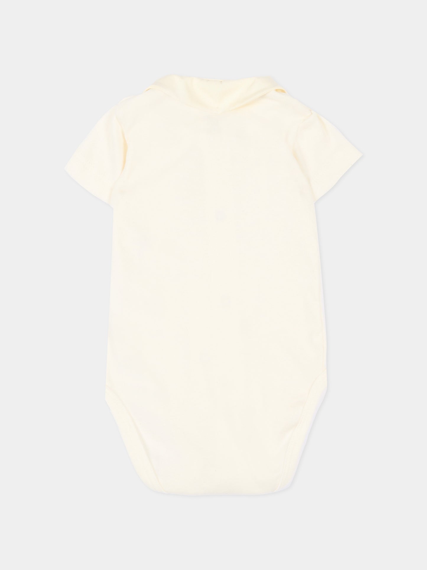 Body avorio per neonato con balena,Petit Bateau,A0FSV MILK/FLO 01