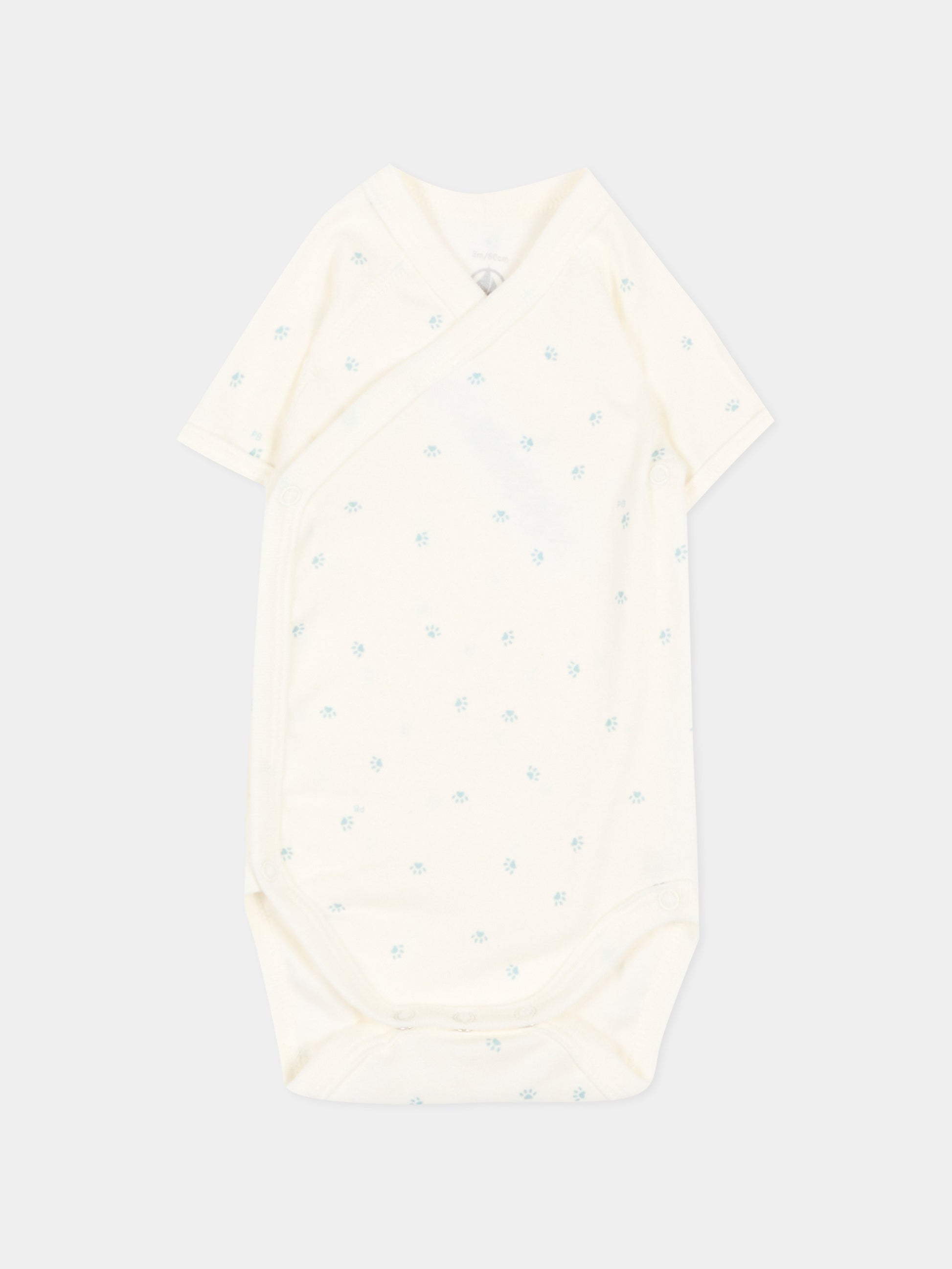 Set body avorio per neonato a righe,Petit Bateau,A0FAG VARIANTE 1 00