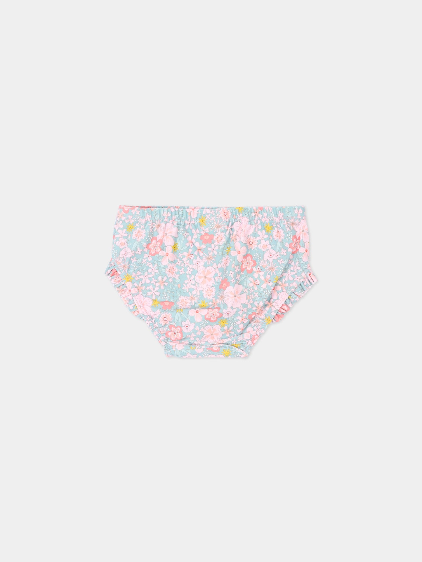 Slip bikini multicolor per neonata floreale,Petit Bateau,A0FNH SPRAY/MULTICO 01