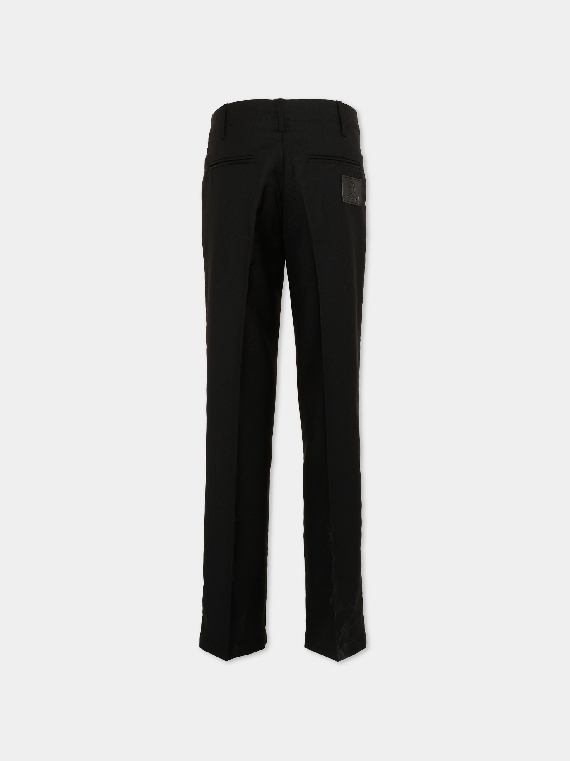 Pantaloni neri per bambino eleganti,Roberto Cavalli Kids,CBP26120PA BLACK