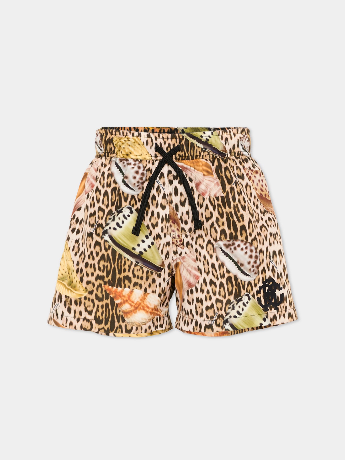 Boxer mare multicolor per bambino animalier,Roberto Cavalli Kids,CBP26091CO MACULA NEW HERITAGE
