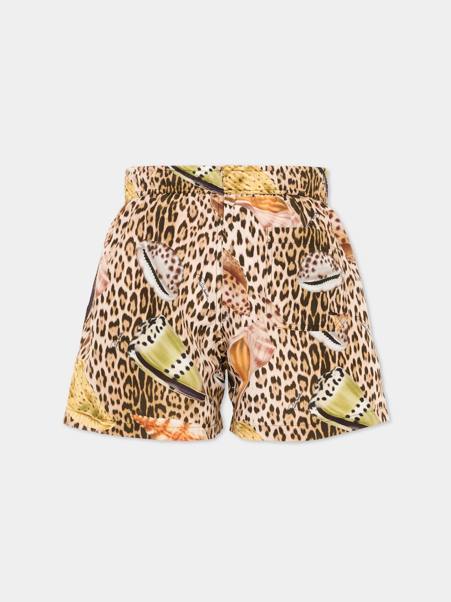 Boxer mare multicolor per bambino animalier,Roberto Cavalli Kids,CBP26091CO MACULA NEW HERITAGE