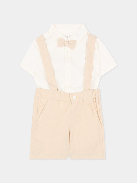 Completo elegante beige per neonato,Mayoral,1226 063